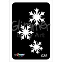 Glitter tattoo 035 Cascading Snowflakes Pack Of 5 (035 Cascading Snowflakes Pack Of 5)
